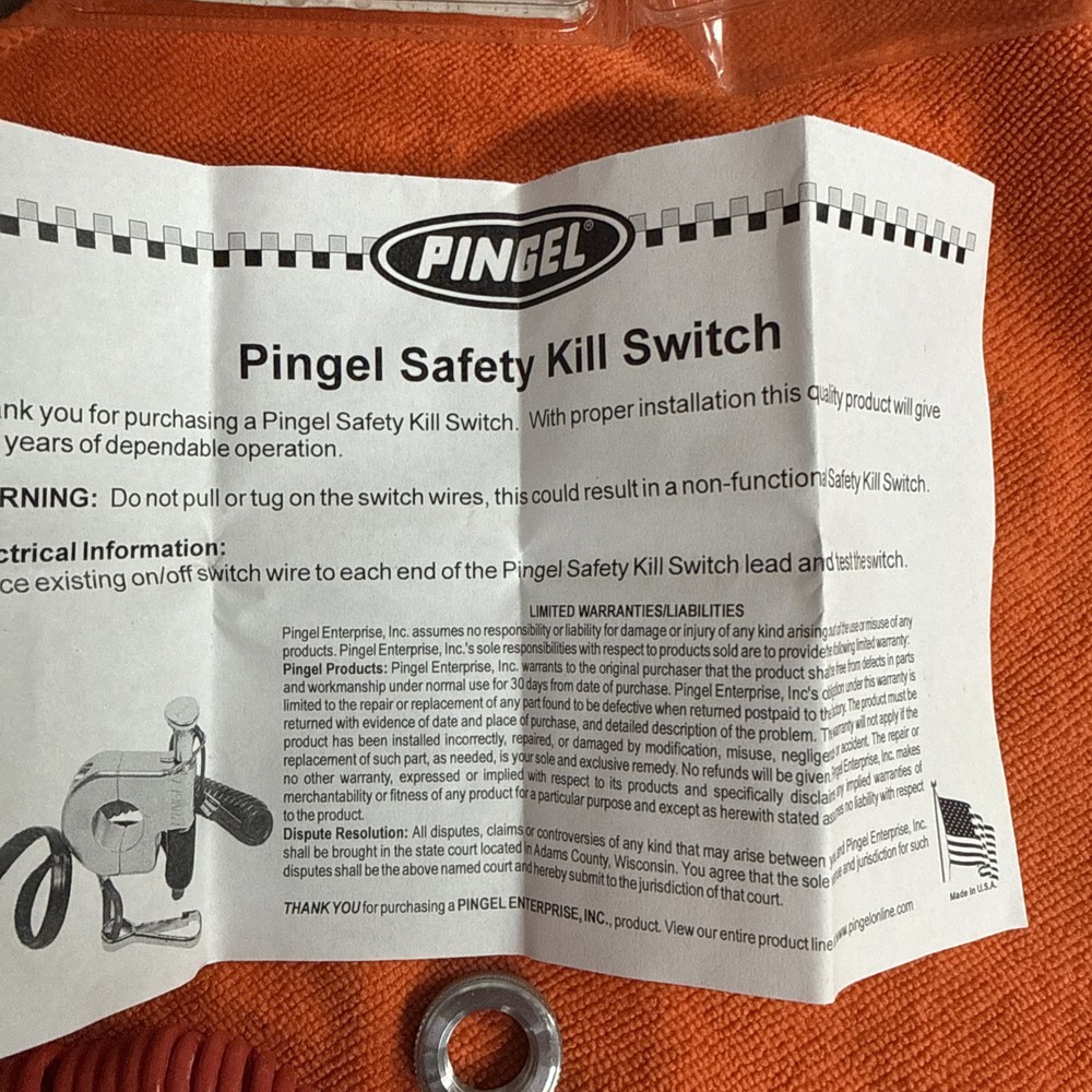 PINGEL - 611 - Panel Mount Tether Kill Switch open