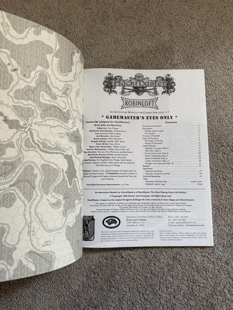 Kenzer HackMaster 4th Ed Robinloft