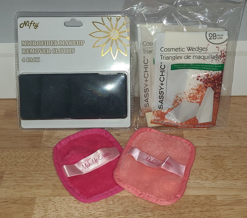 MAKE-UP REMOVER CLOTHS, MICROFIBER CLOTHS, & COSMETIC WEDGES