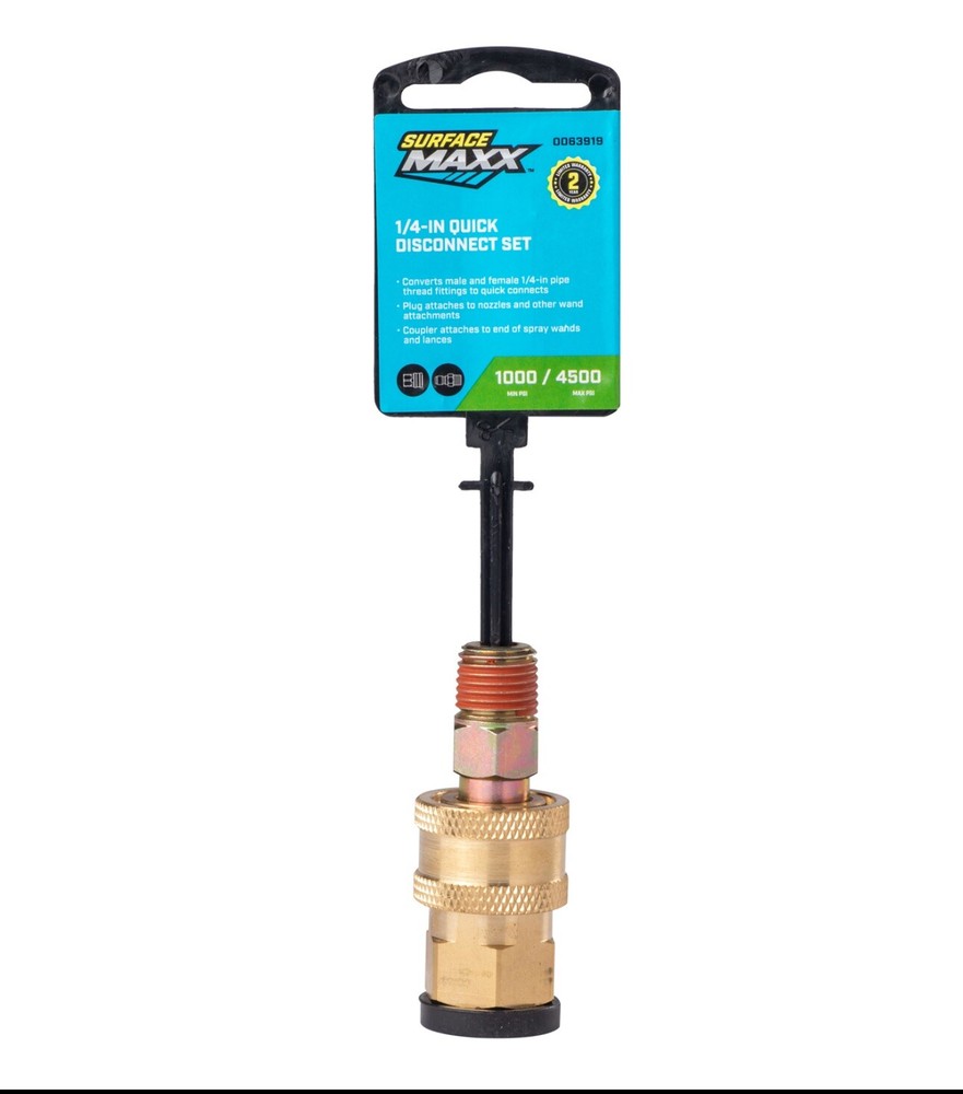 SURFACE MAXX 1/4" QUICK DISCONNECT SET 1000 4500PSI 0063919 #003