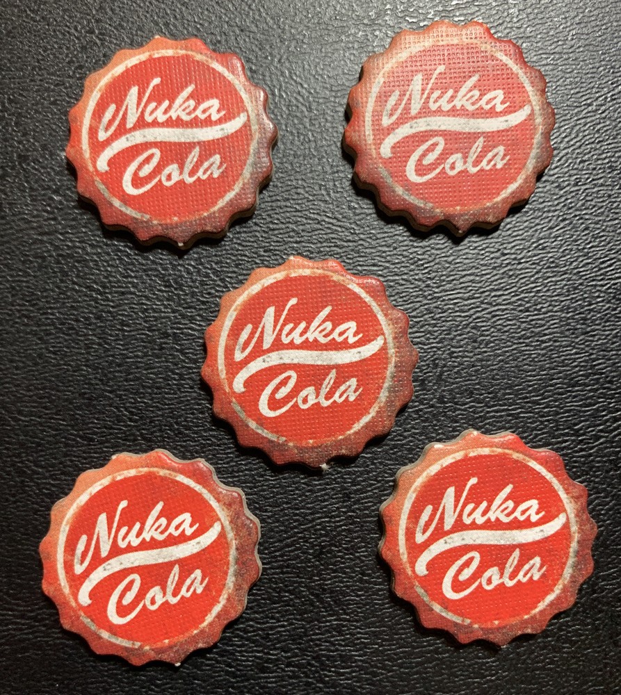 Fallout Board Game Replacement Red Cap Tokens (5)