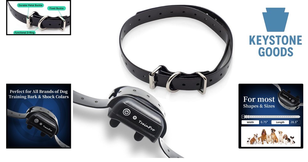 Universal Adjustable Waterproof Dog Training Collar Replacement Strap 28"