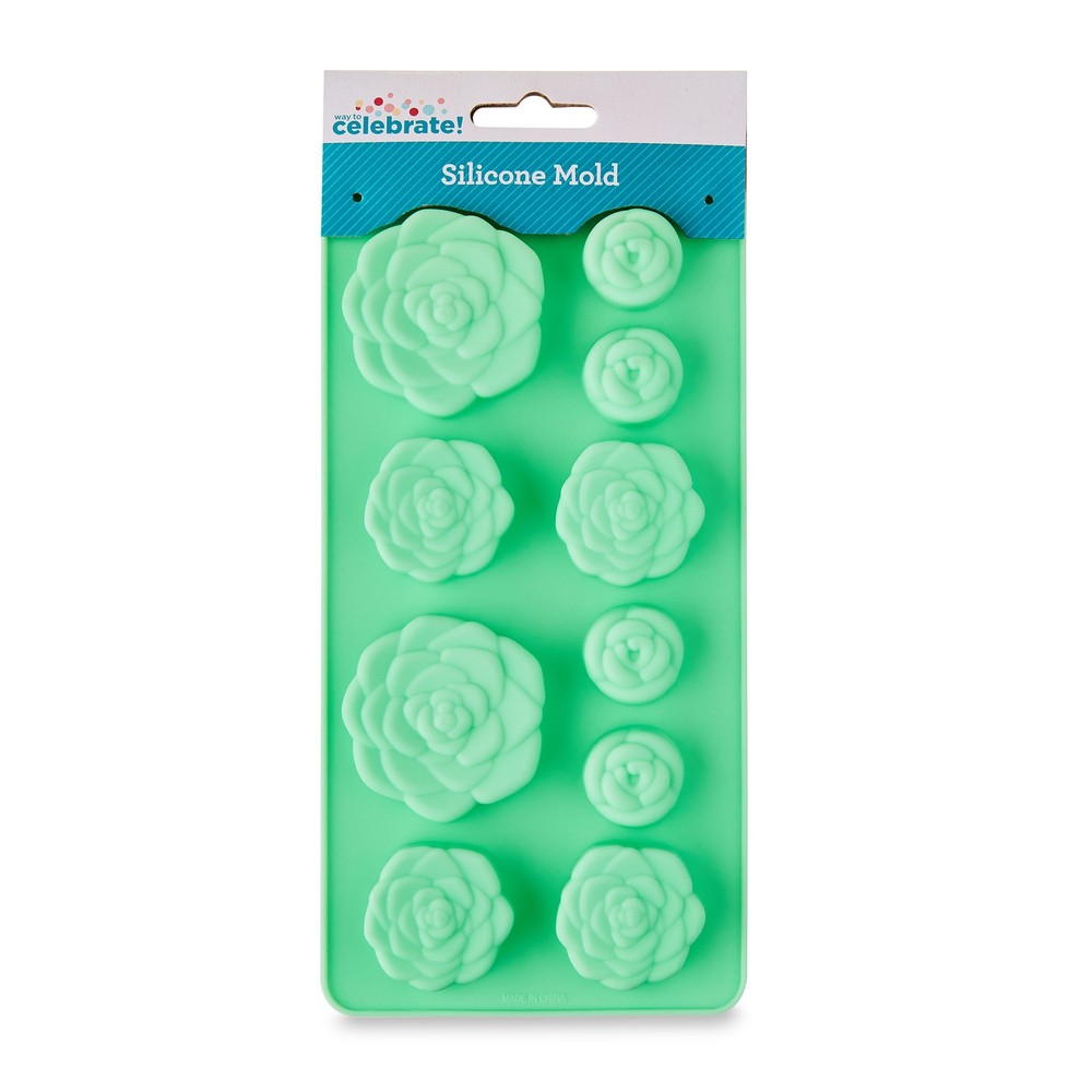 (2 pack 10-Cavity Succulent Silicone Mold by