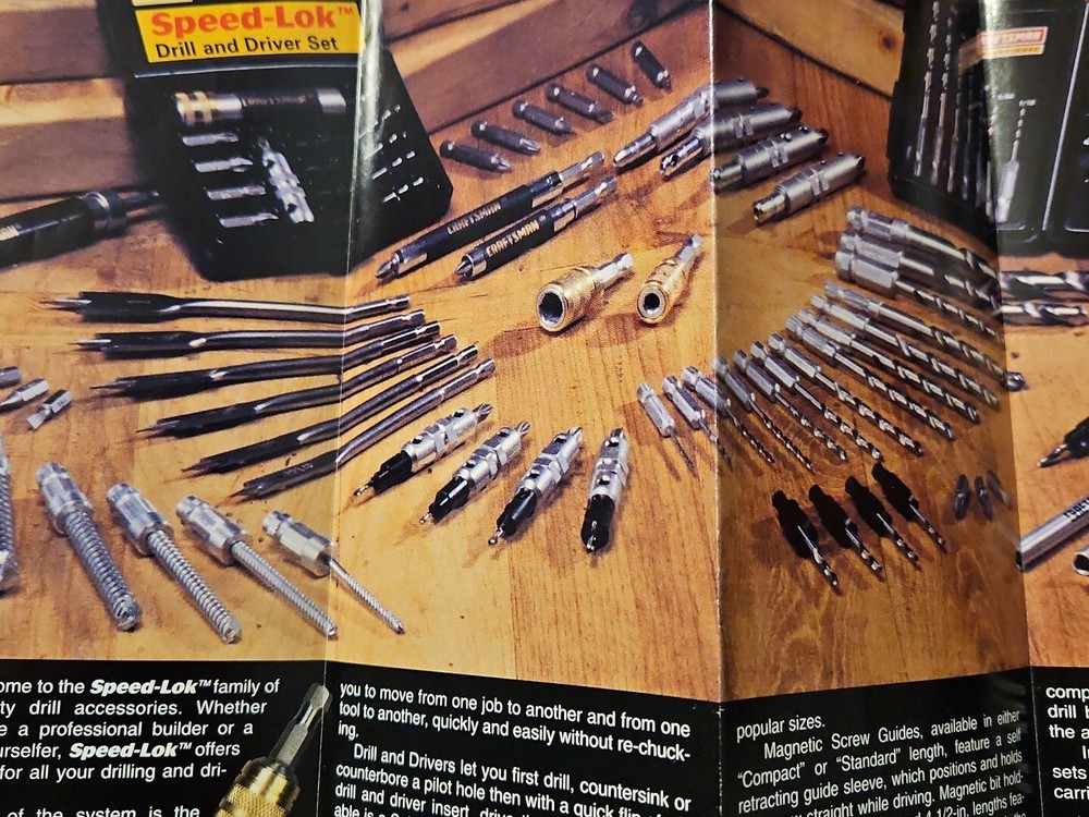 CRAFTSMAN DRILL ACCESSORIES SPEED LOCK CATALOG