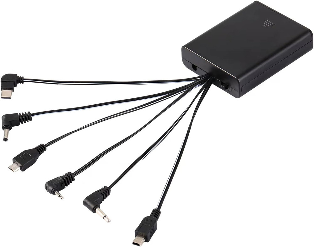 External Power Supply Box with Six Kind Jacks and On/Off Switch for Various DC E