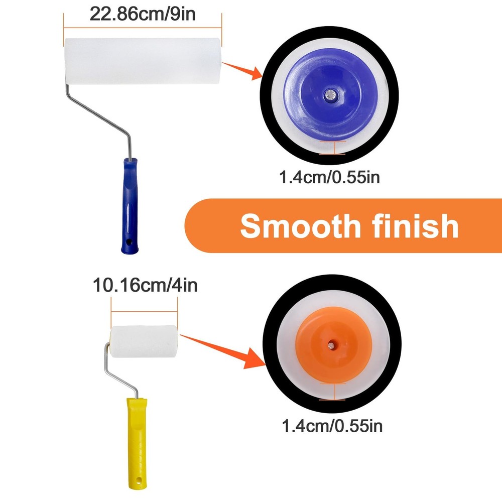 Self Leveling Cement Tool kit, Spiked Roller with Extension Pole for Self Lev...