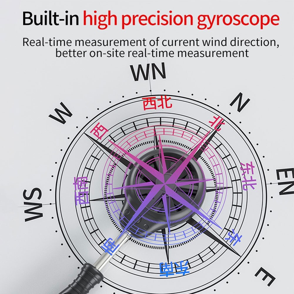 Multi-function Digital anemometer AE8901 split anemometer 0.3~45.0m/s