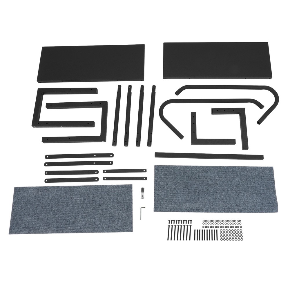 2 Step RV Steps with 2 Handrails w/Step Mat 660 lbs Load Capacity For Trailers