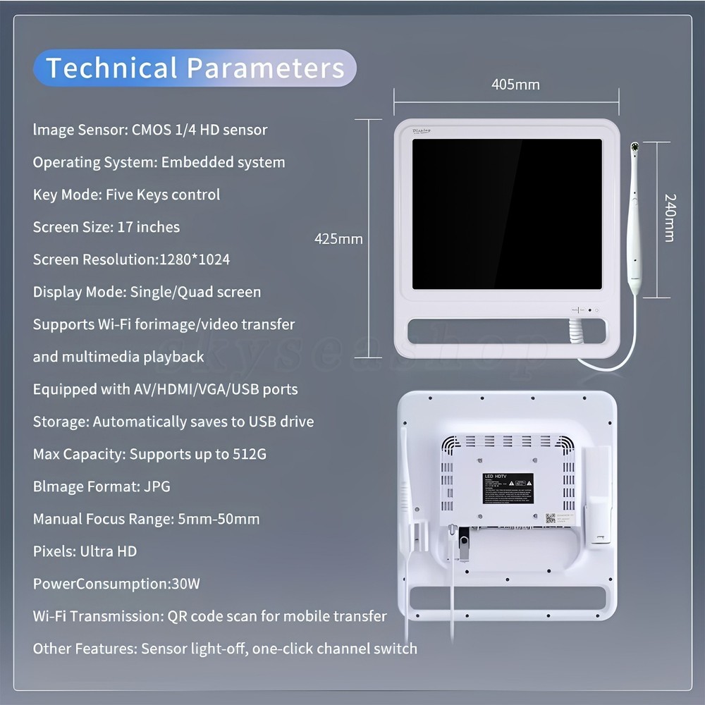 Dental WiFi Wireless Intraoral Camera Wireless 3.0 Mega Pixels HD Clear Image
