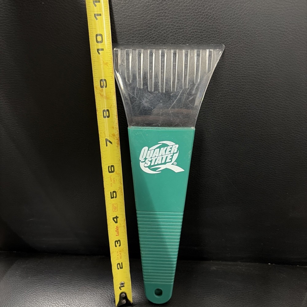 Vintage Quaker State Ice Scraper For Car Windshield, Vehicle Window Ice Remover