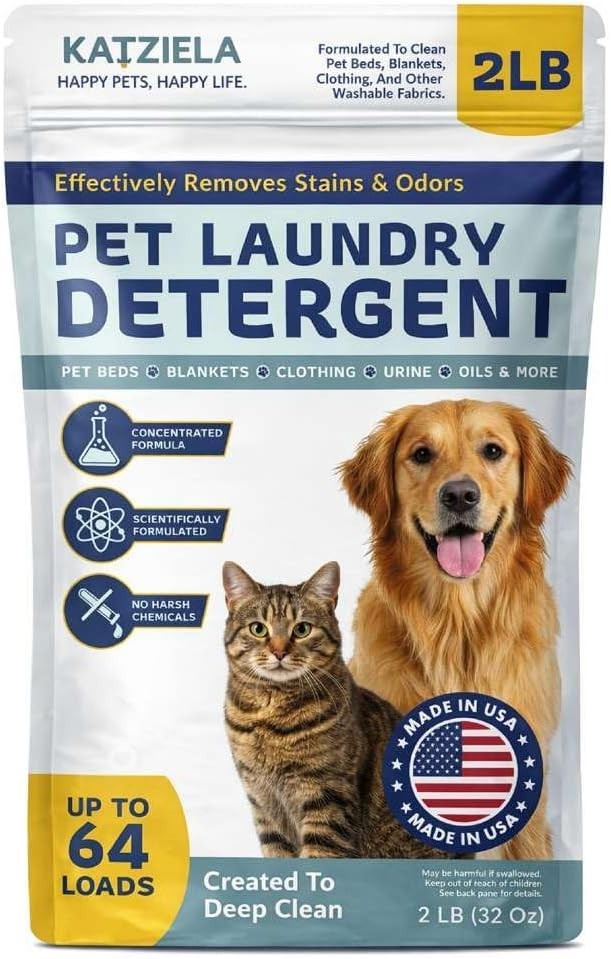 Enzyme Based Powder Laundry Detergent for Cat Pee, Deodorizer, Urine, Dogs Beds,