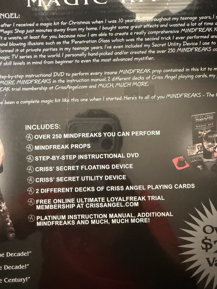 Criss Angel Mindfreak Platinum Magic Kit with Instructional DVD & Magic Props
