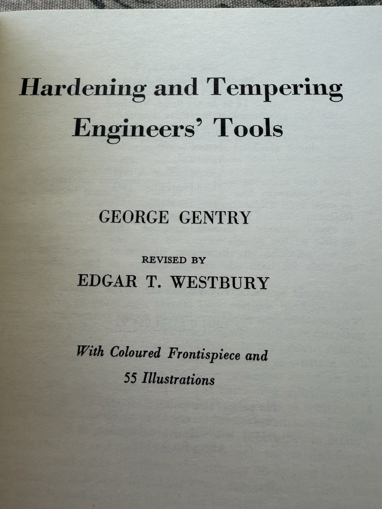 1978 Hardening & Tempering Engineers Tools Metal Forge Illus 47 pp.