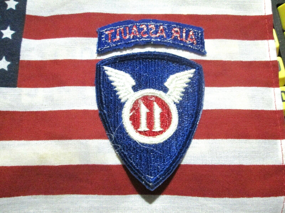 11th AIR ASSAULT DIVISON PATCHES ORIGINAL 1964 PATCHES C/E TWO PIECE