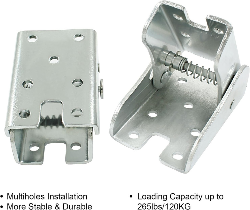 2pcs Folding Hinge Bracket, Self Locking Hinges 90 Degree Foldable Table Bracket