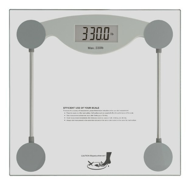 HealthSmart Tempered Glass Electronic Bathroom Scale