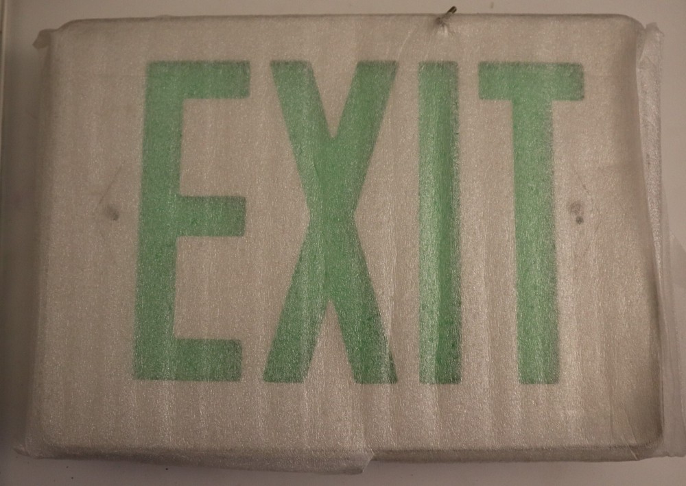 Plastic Green Exit Single Face Emergency Exit Sign OB Unused