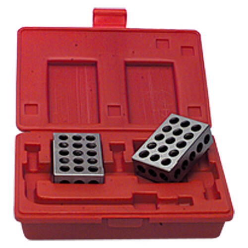 1 2 3 Blocks Precision Tri-Blocks Setup Work Holding Plastic Case PR123