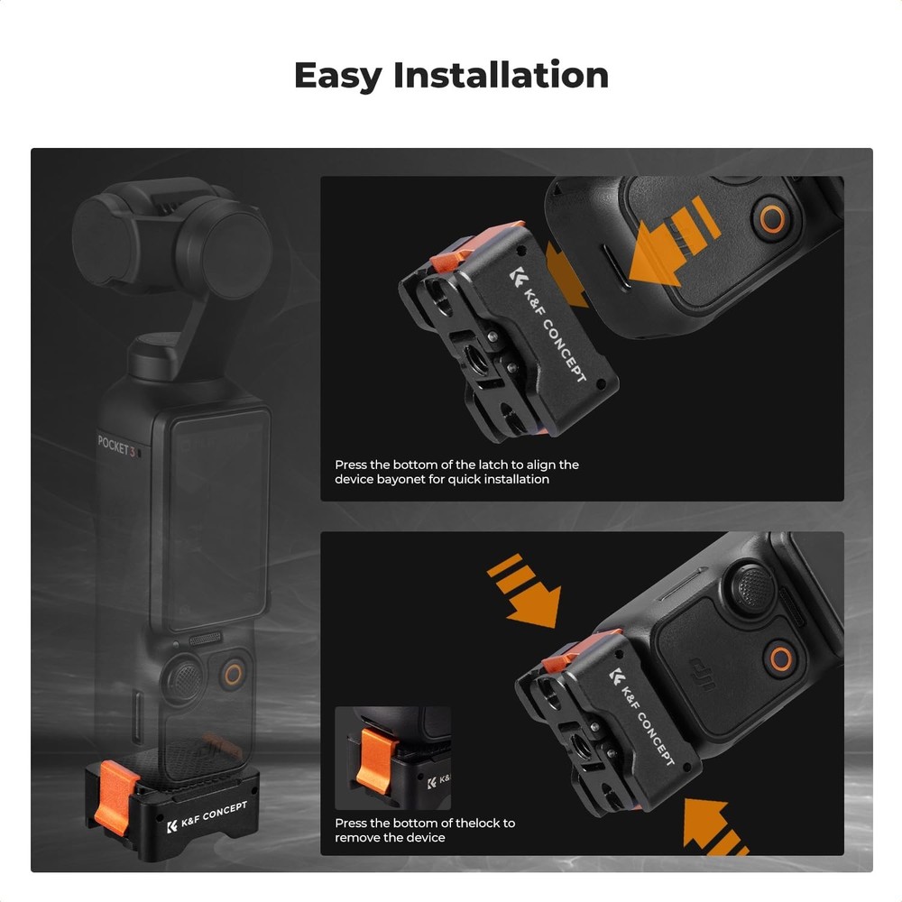 K&F Concept 2Pack Quick Release Adapter Mount for DJI Osmo Pocket 3 Create Combo