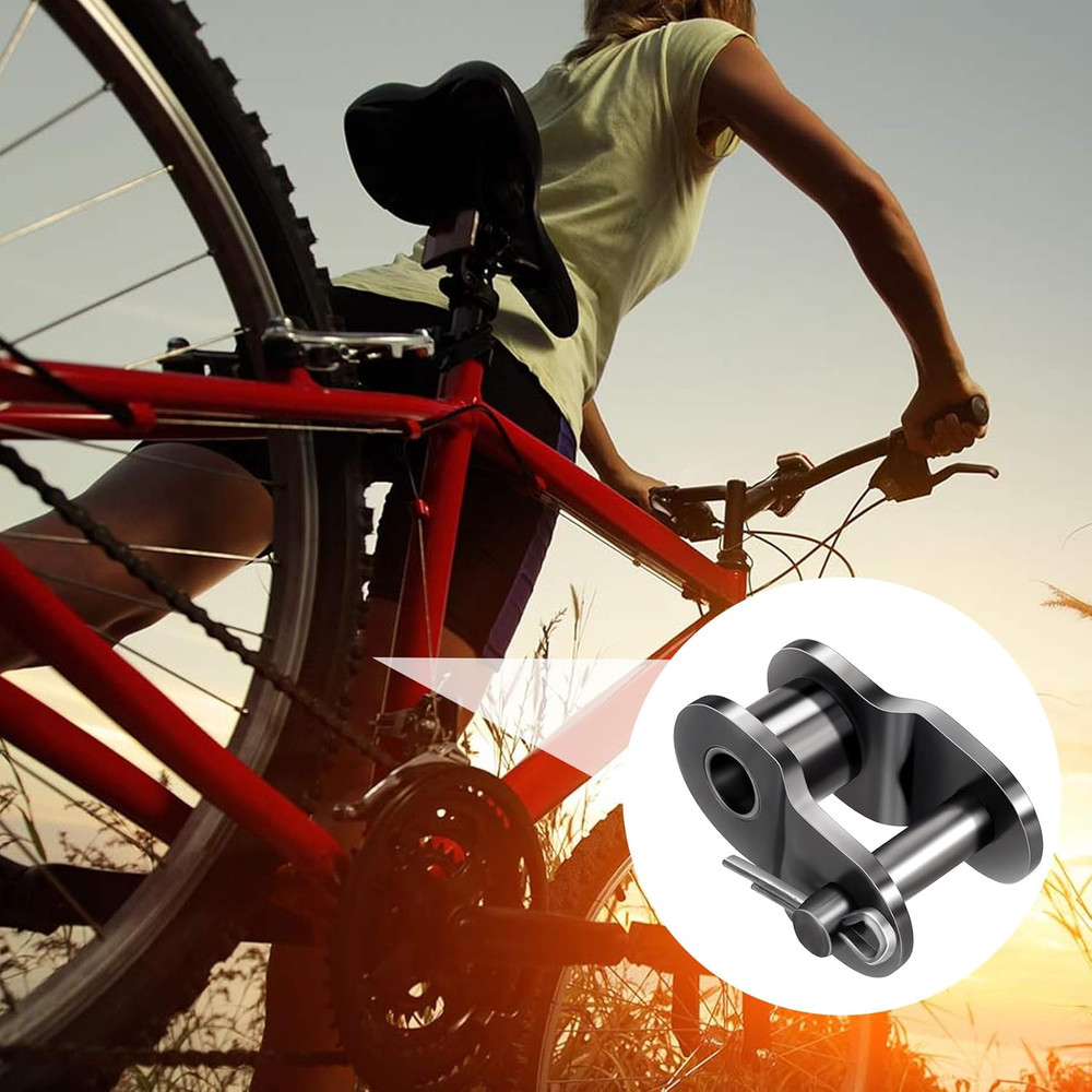 #40 8 PCS Roller Chain Offset Half Link, Carbon Steel Half Link Crank Link for 0