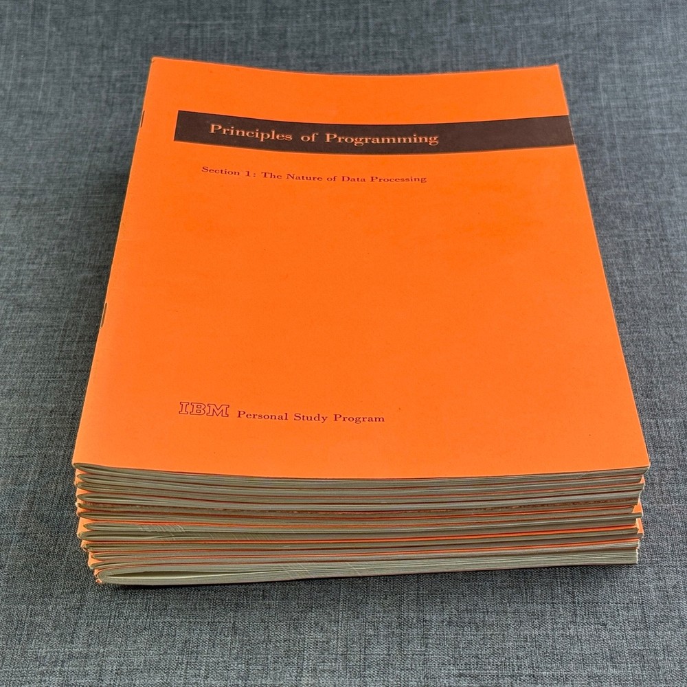 1961 IBM Principles of Programming 12 Book Set Personal Study Program Vintage