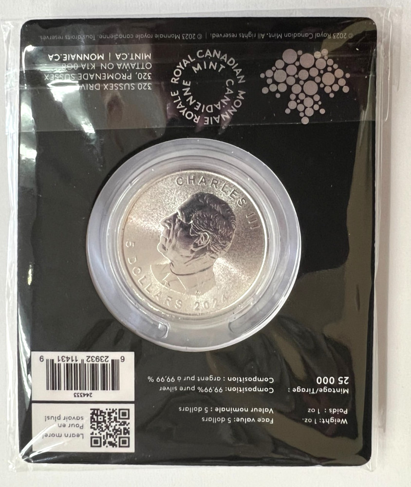 2024 CANADA TREASURED $5 MAPLE LEAF SILVER COIN