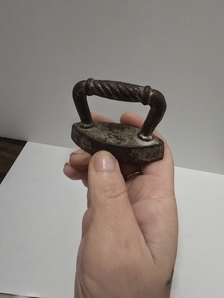 Antique Mini Cast Iron Sad Iron, 3"