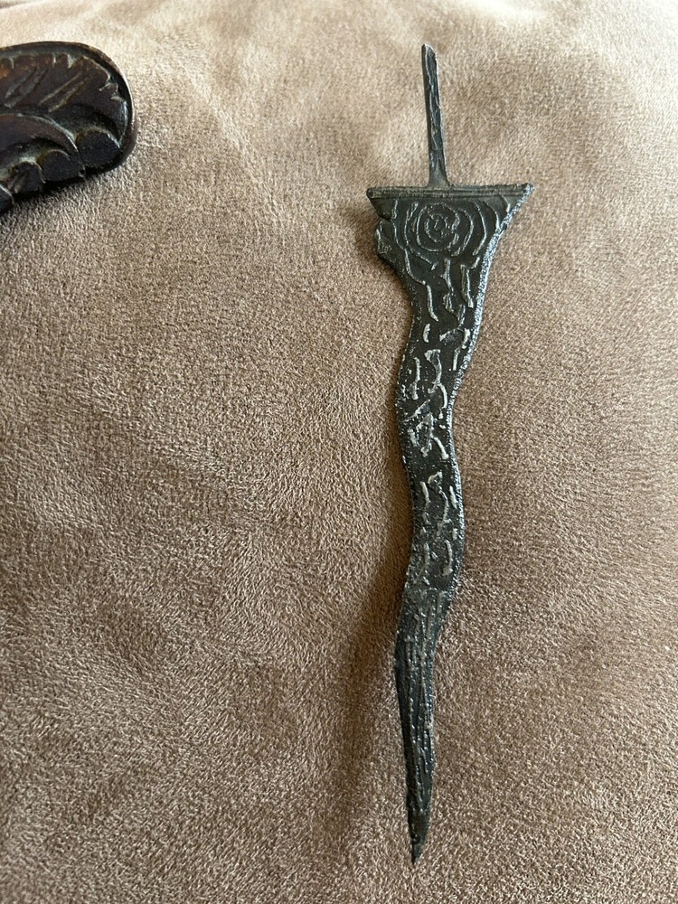 Indonesian Traditional Kris Sword / Dagger Elaborately Carved (missing Handle)