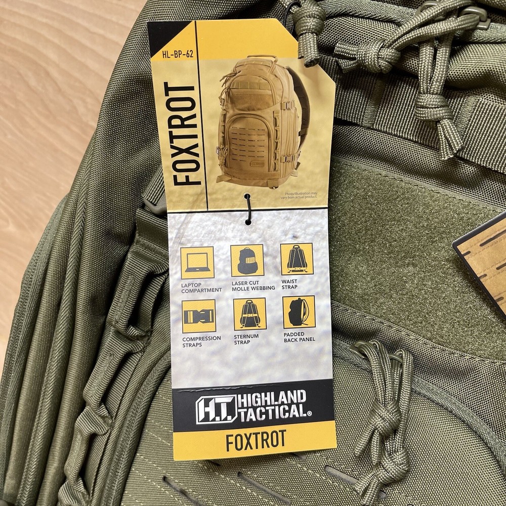 Highland Tactical Backpack - Foxtrot - Dark Green