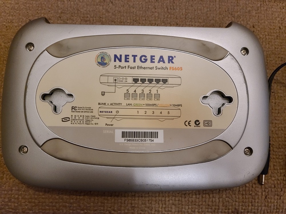 NetGear ProSafe (FS605) 5-Ports External Switch