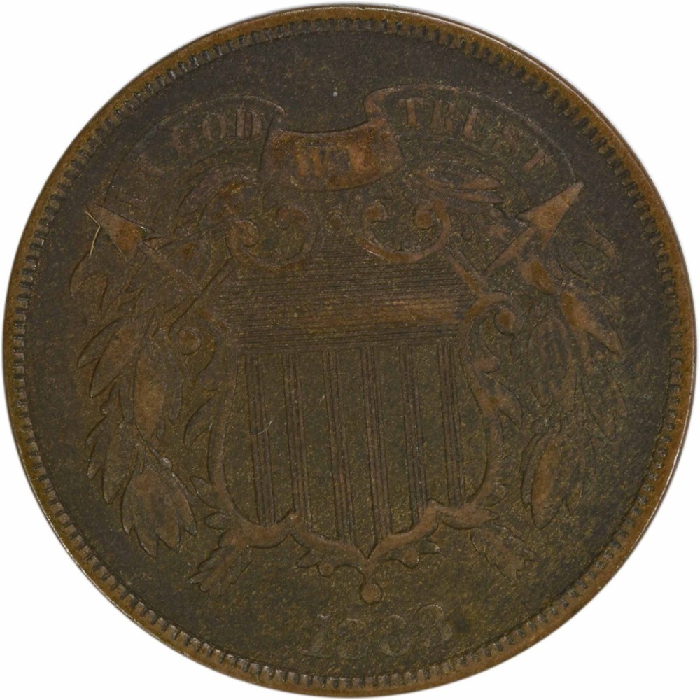 1868 Two Cent Piece VF Uncertified #803