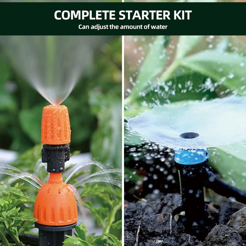 Drip Irrigation System with Water Timer Quick-Connect Automatic Irrigation Ki...