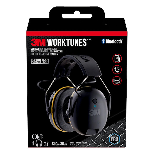 3M Worktunes Wireless Hearing Protector Bluetooth Earmuffs - 90543H1-DC-PS
