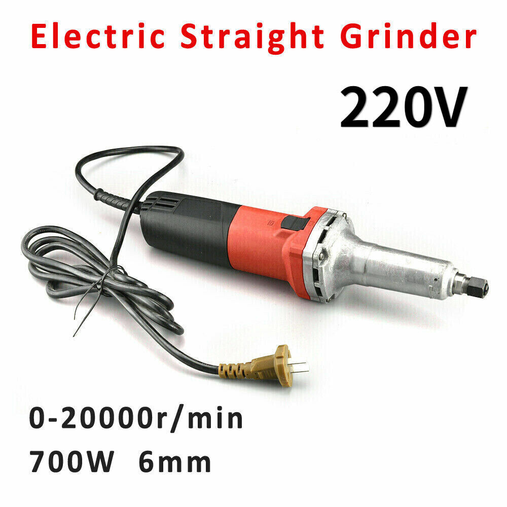 220V 6mm Electric Straight Die Grinder Handheld Variable Speed Grinding Machine