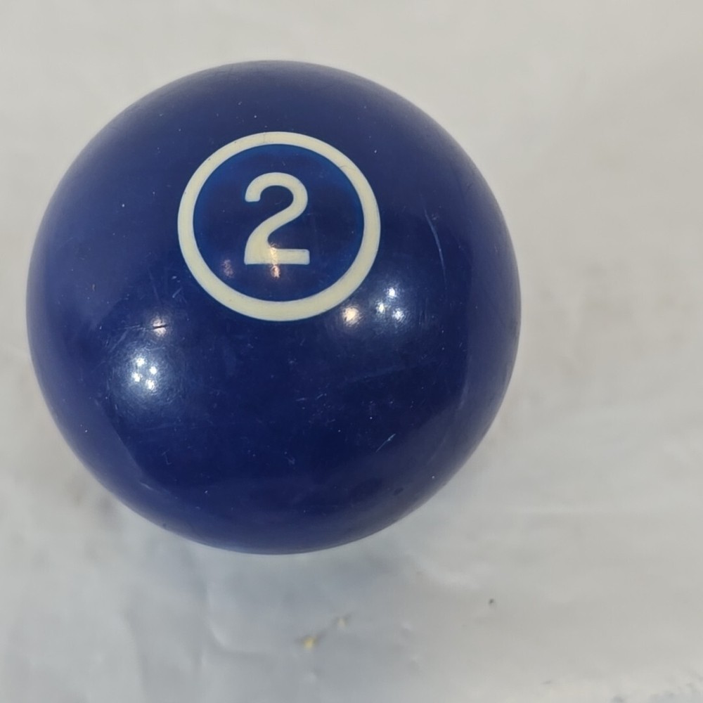 VTG Solid Navy Blue Pool Ball #2 - White Number - Unbranded Billiard Replacement