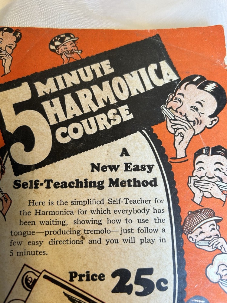 5 Minute Harmonica Course Booklet 1926 Cole Publishing