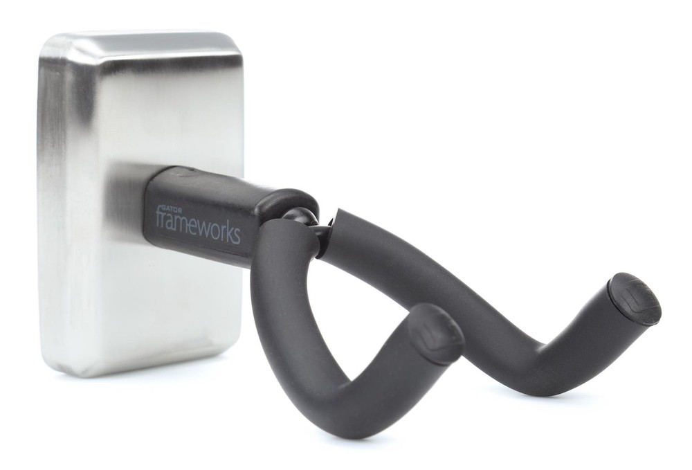 Gator Wall Mount Guitar Hanger - Satin Chrome (2-pack) Bundle