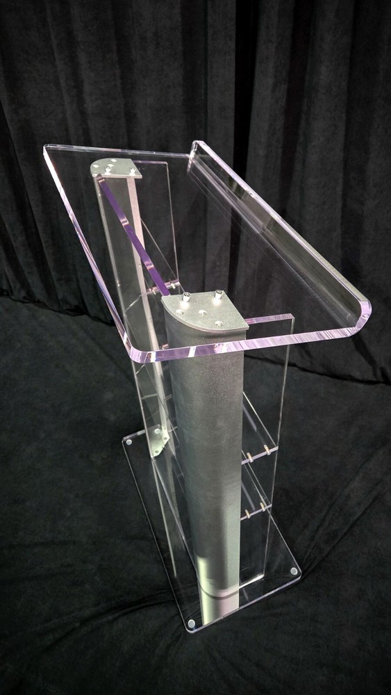 Acrylic Lectern with Aluminum Sides