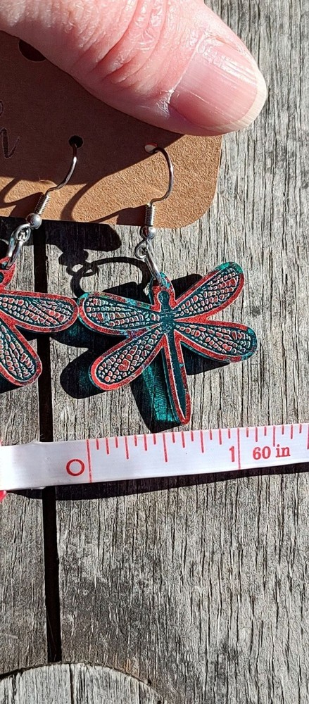 Unique dragonfly dangle earrings, 15 South