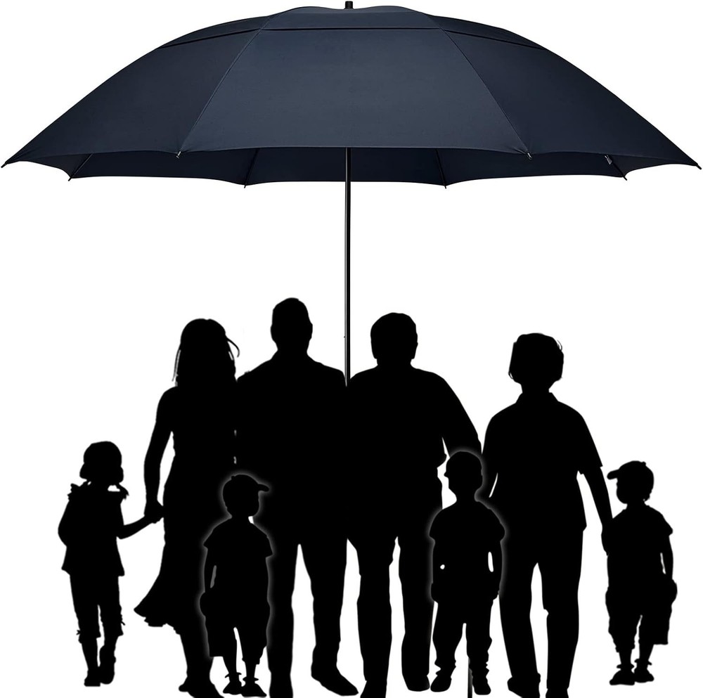 80 Inch Huge Large Oversize Golf Umbrella Double Canopy Vented Windproof Stick