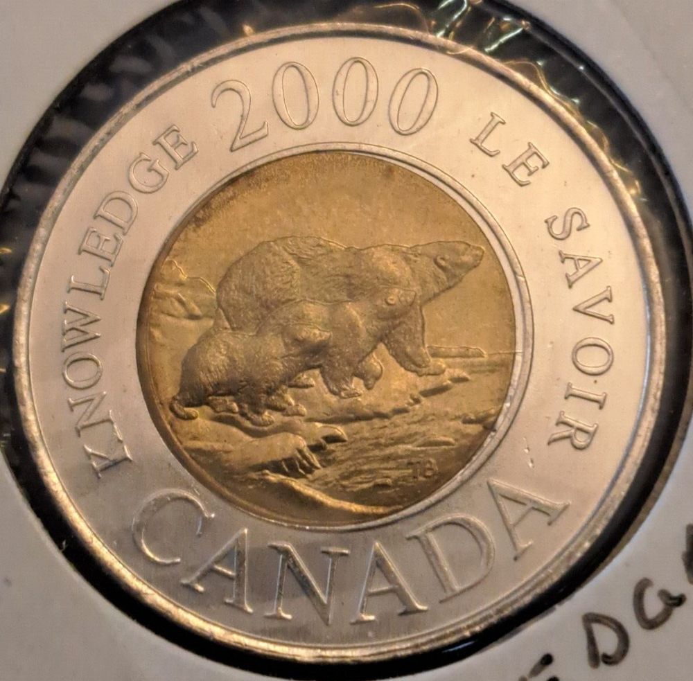 2000 CANADA $2 DOLLAR TOONIE - KNOWLEDGE UNCIRCULATED PB813