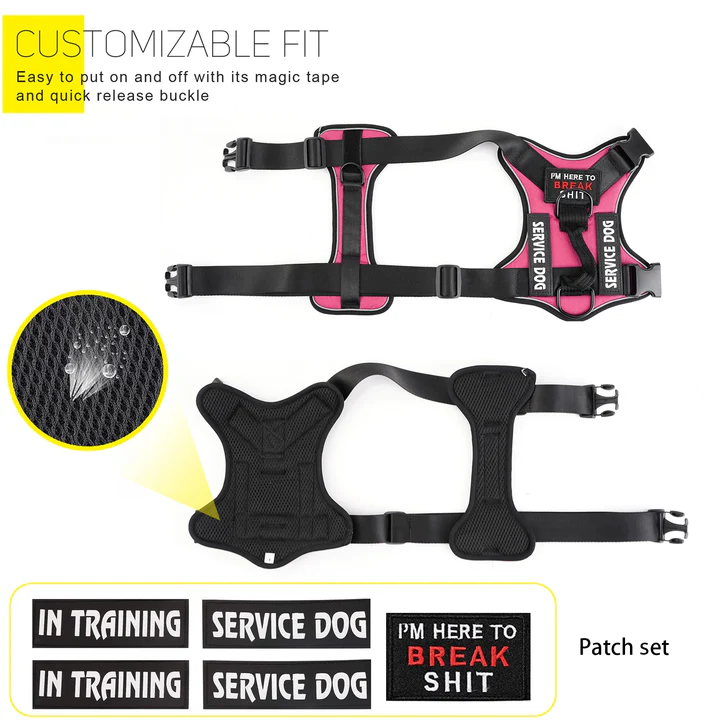 Reflective Tactical Dog Vest Working Dog Military Harness with Handle No-Pull