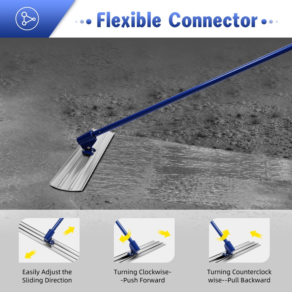 New Bull Float Concrete Float 48”x8” Handle Concrete Tool Trowel Float Aluminum