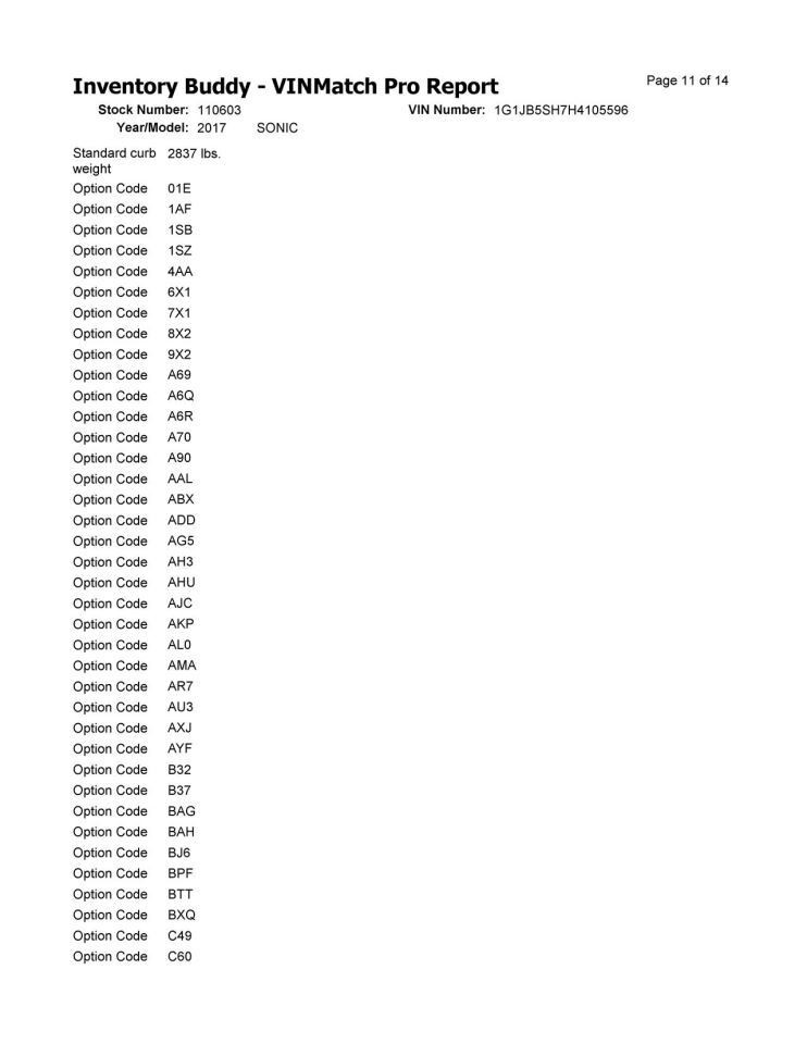 Alternator Fits 12-18 SONIC 10324293