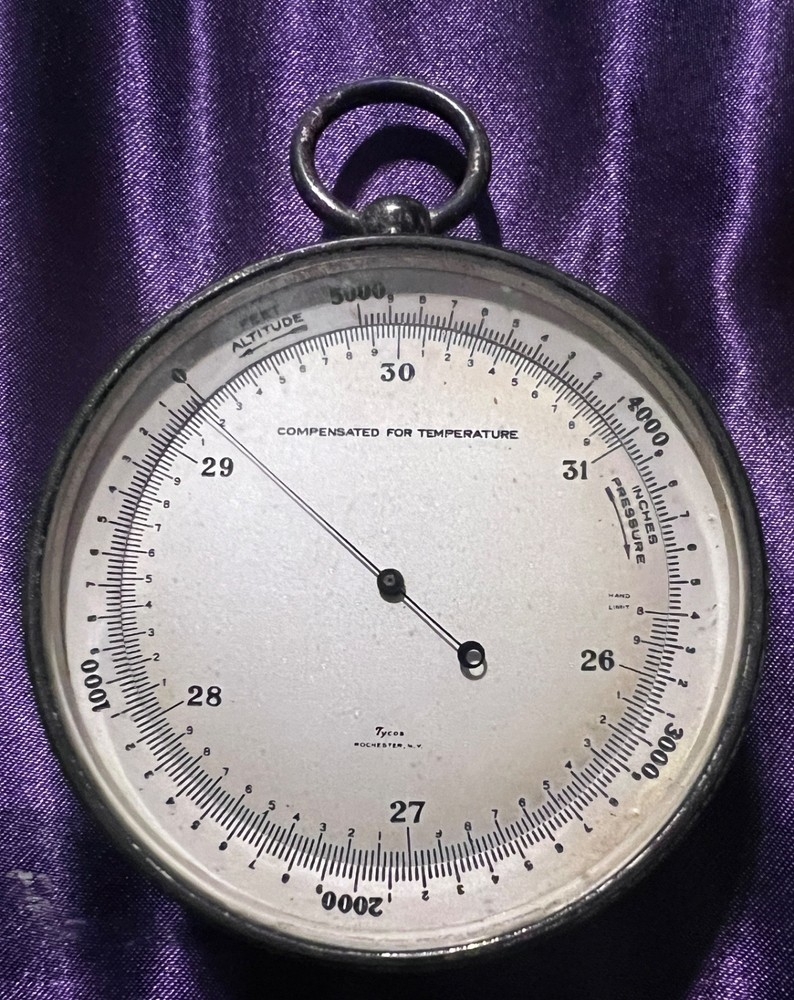 Vintage Taylor Pocket Barometer Altimeter