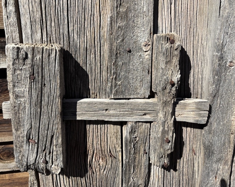 Antique Pine Miner Adit Door