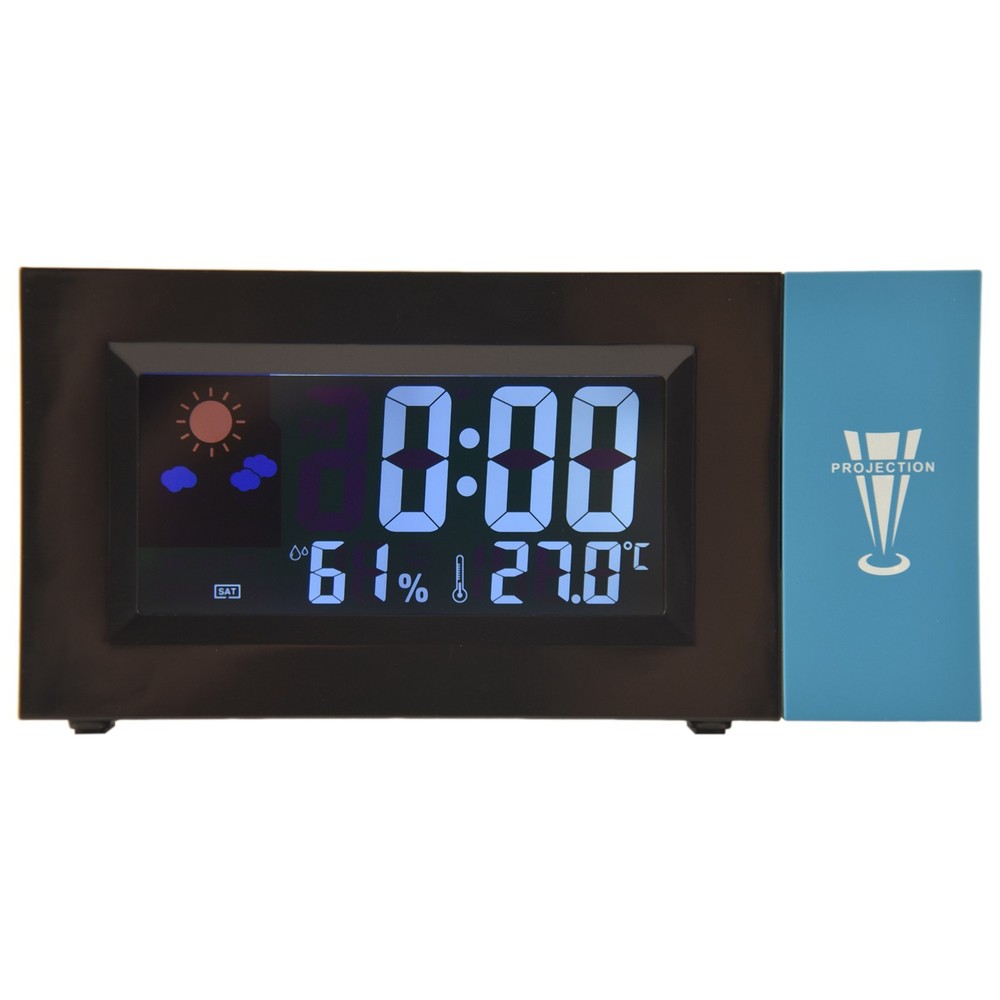 Projection Digital Alarm Clock Date Snooze Function Adjustable Angle6892