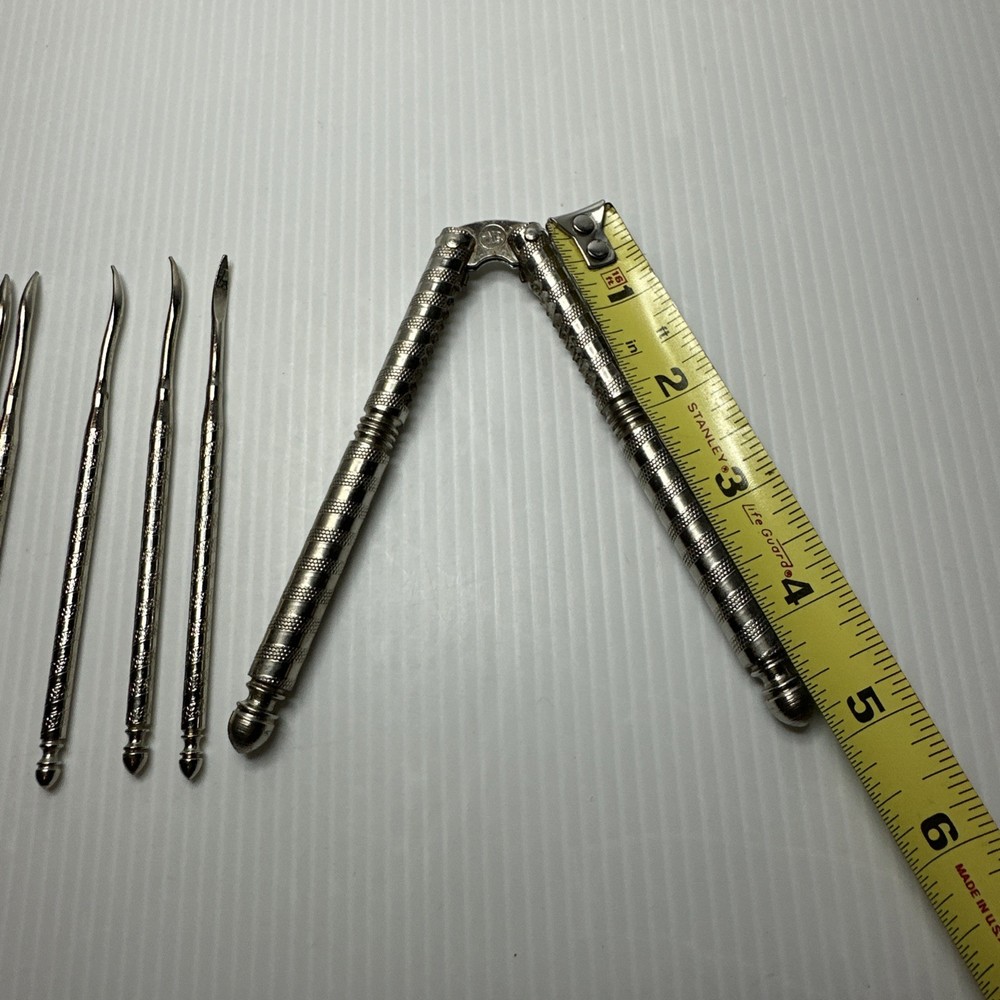 Vtg HMO Metal Nut Cracker & Shell Picks(5) set