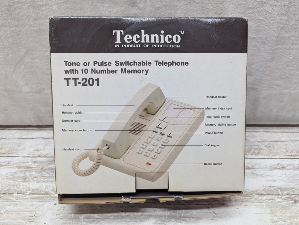 Technico vintage talaphone TT-201 open box 10 number memory