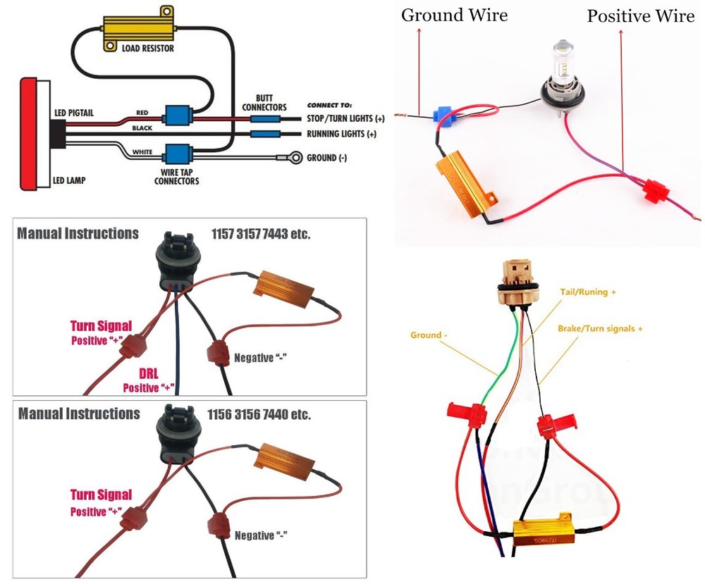 LED Load Equalizer 50W Resistor Bulb 7443 Rear Turn Signal Hyper Flash Canceler